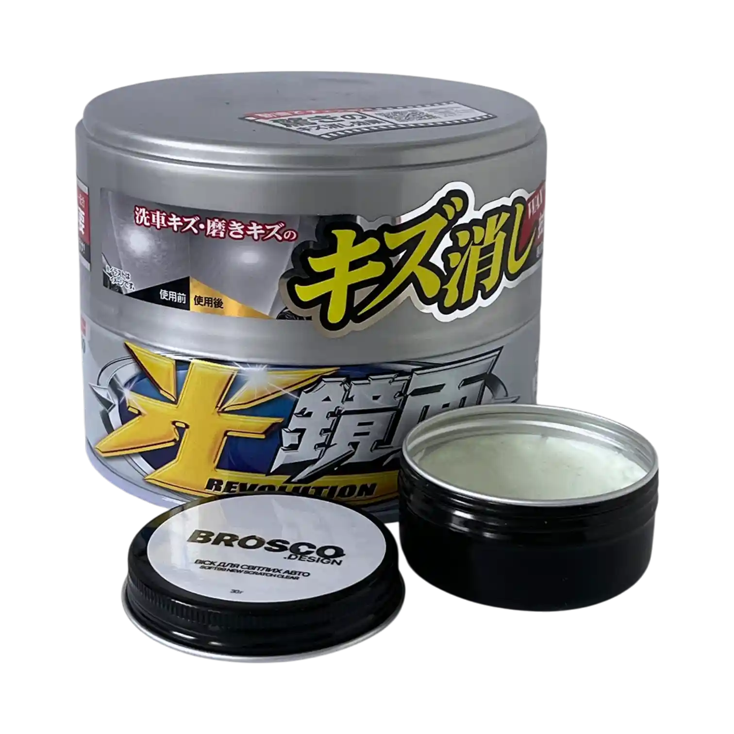 tverdij-visk-dlya-svitlih-avto-soft99-scratch-clear-wax-mirror-finish-light-30g-brosco — фото 2